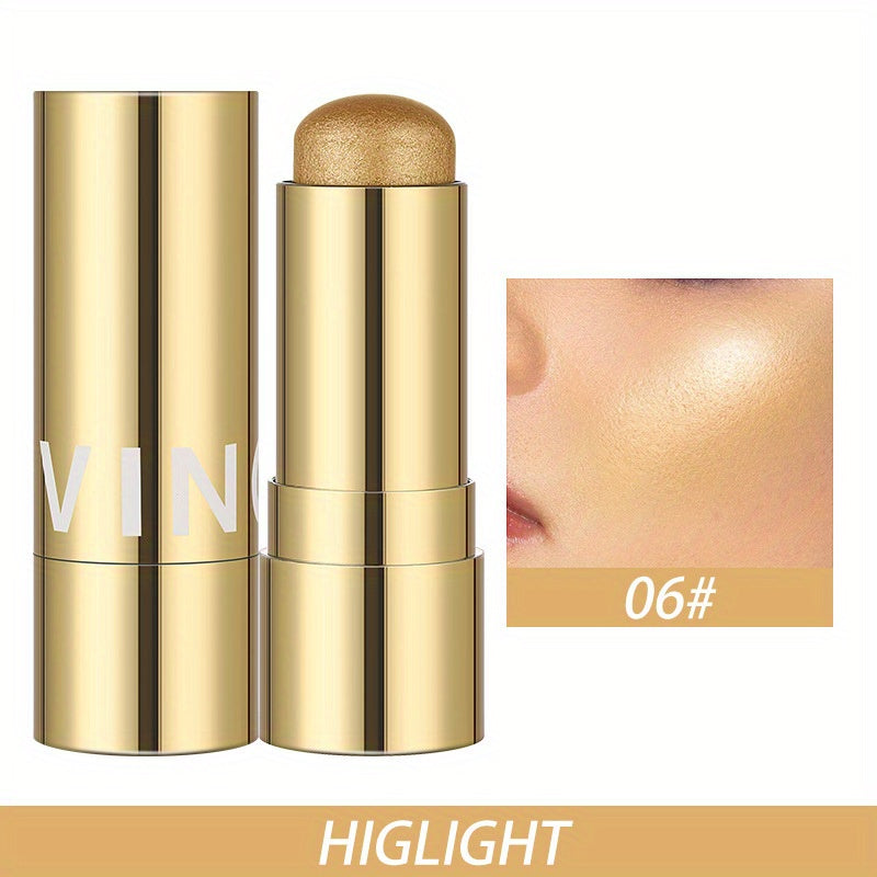 7-Color Multifunctional Highlight Blush Stick - Contouring & Brightening Makeup Stick for Cheek Rouge Color Base Cream Cosmetics