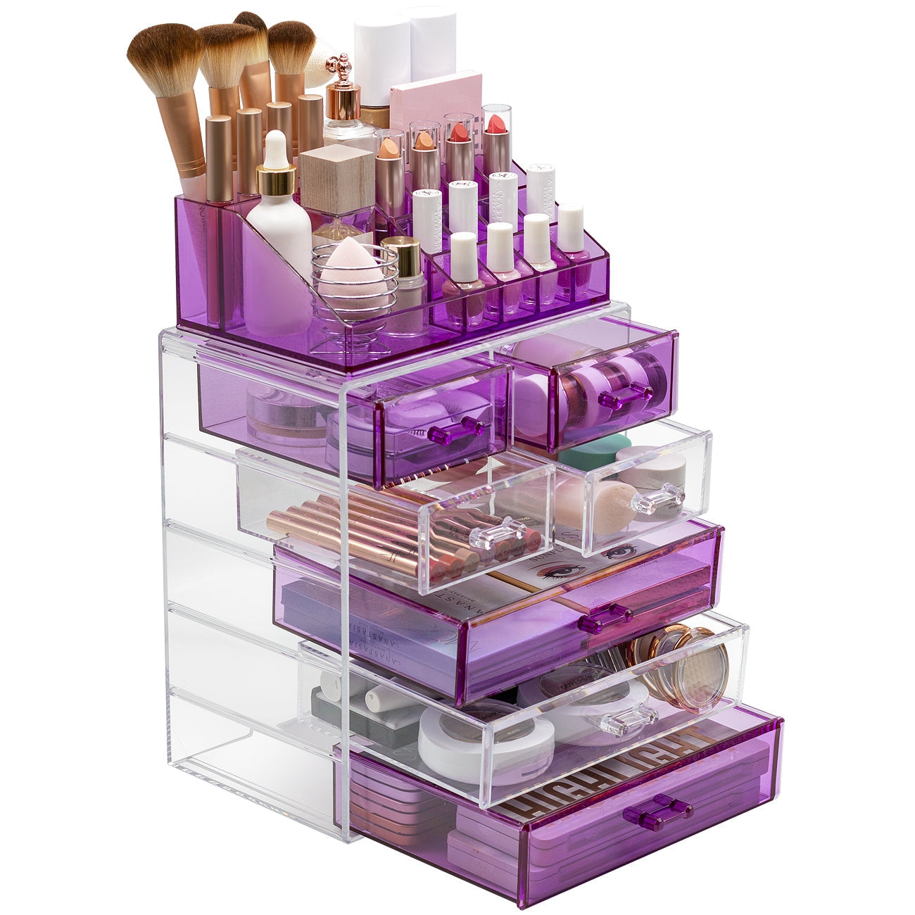 Medium Makeup Organizer Set - (3 large / 4 small drawers/top tray)
