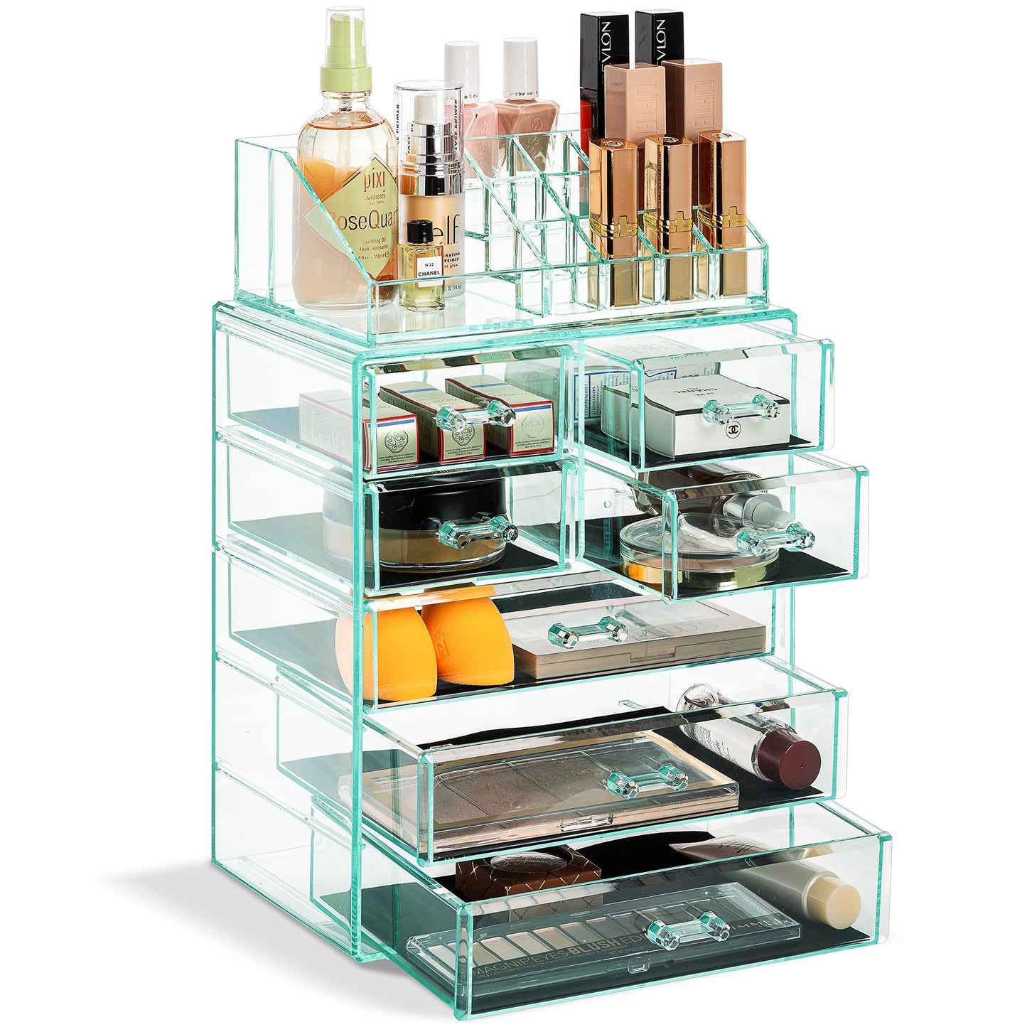Medium Makeup Organizer Set - (3 large / 4 small drawers/top tray)