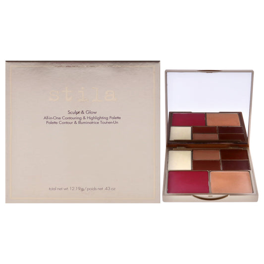 Sculpt and Glow All-in-One Contouring and Highlighting Palette by Stila for Women - 0.43 oz Makeup