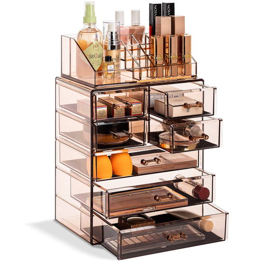 Medium Makeup Organizer Set - (3 large / 4 small drawers/top tray)