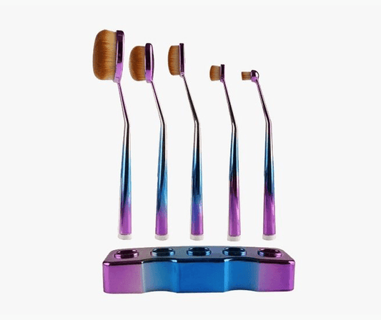 New 5 toothbrush type foundation brush set with base color gradient BENNYS